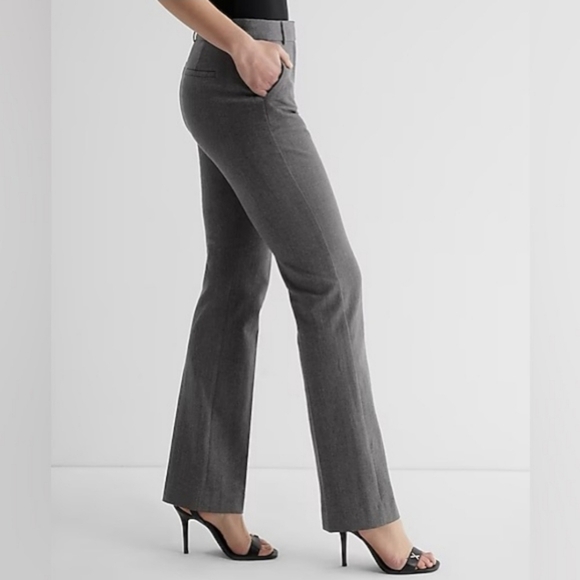 Express Columnist Barely Boot Gray Pants Office Work 4S - Picture 4 of 13